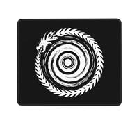 Antidérapante Tapis de Souris d'Ordinateur, Symbole du Serpent Ouroboros, Base en Caoutchouc Tapis de Gaming, Mousepad, 25X30cm, Bureau, PC, Joueurs Professionnels