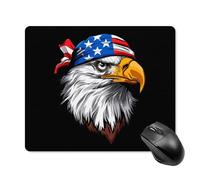 Antidérapante Tapis De Souris Gamer Eagle À Tête Blanche Américain Drapeau des États-Unis 25X30Cm, Souris De Bureau Doux Tapis De Souris Gaming pour Joueurs Professionnels Ordinateur