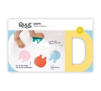 Quut - Gripi Méduse - 16 pièces - compagnons de bain antidérapants - tapis de bain pour enfants - flexible - facile à appliquer et à nettoyer (16 pièces, mix)