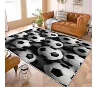 Antidérapants Tapis Chambre Moderne 120x180cm Gros Plan Sur Un Ballon De Basket En 3d Doux à Poil Court Lavable en Machine Tapis Salon Noir Décoration Maison Adapté aux Animaux Paillassons Anti-saleté