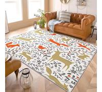 Antidérapants Tapis Chambre Moderne 60x90 cm Gros Plan D'Un Animal Dessin Animé Doux à Poil Court Lavable en Machine Tapis Salon Blanc Décoration Maison Adapté aux Animaux Paillassons Anti-saleté