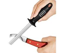 Antidious Aiguiseur de couteaux à sabots, 12,7 cm, outil de maréchage, tige à aiguiser avec revêtement diamant pour garder les couteaux à sabots et instruments de coupe tranchants, noir