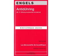 Antidühring (M. E. Dühring bouleverse la science) - Friedrich Engels - Science Marxiste Eds - Poche - Etude