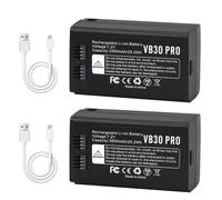 ANTIEE Batterie de Flash Lithium Rechargeable VB30 VB26 (VB26A VB26B) 2 Pièces, Compatible avec V1PRO V1 AD100PRO V860III V850III, avec Câble Type-C pour Remplacement de Flash Appareil Photo