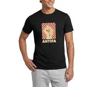 Antifa Slogan Point Levé Protestation Contre Extreme Droite Action Antifasciste T Shirt Homme