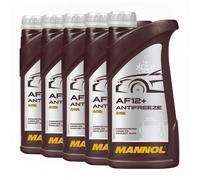 Antigel Concentré Mannol Antigel AF12 + 5 5x1 Litre Antigel Rouge