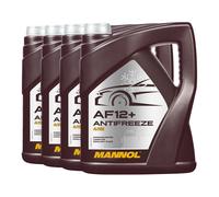 Antigel MANNOL AF12+ 20 4x5 Litres Concentré De Liquide De Refroidissement Rouge