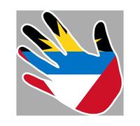 Antigua And Barbuda - 17x17cm - Sticker/Autocollant