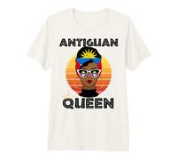 Antigua & Barbuda Drapeau Antigua & Barbuda Queen T-Shirt Haut de Gamme