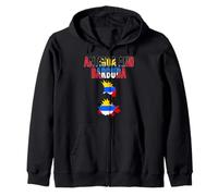 Antigua-et-Barbuda Carte Drapeau Fierté Caraïbes Sweat à Capuche