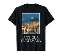 Antigua Guatemala Architecture Coloniale Volcan Art rétro T-Shirt