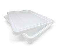 ANTIHUMEDADES Plateau usage alimentaire avec couvercle : 15 L Sans BPA (55,3 x 41 x 9,3 cm) - Cuisines, restaurants, hôtellerie, magasins, boucheries, industrie alimentaire, écoles, catering