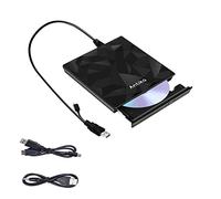 Antika Lecteur CD DVD externe type C USB 3.0 avec câble de sauvegarde pour lecteur DVD portable pour ordinateur de bureau Apple Mac MacBook Pro Windows 10/8/7/Vista/XP Mac osx10.6 et supérieur