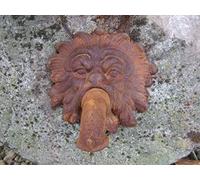 Antikas - Bec de fontaine aspect fer ancien, motif Neptune, pour fontaine murale