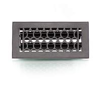 Antikas - Grille d'aération pour four, grille d'aération réglable, grille de cheminée, en noir.