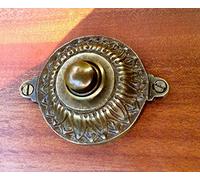 Antikas - Sonnette de porte en laiton antique - Collier de serrage de la fin du siècle - Sonnette Art Nouveau