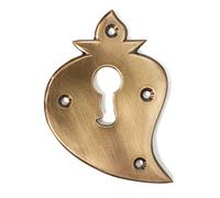 Antikas - Style Art nouveau feuille comme rosace de serrure pour la fin du siècle, serrure rosace cœur.
