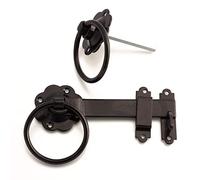 Antikas Verrou de portail | Fermeture rustique | Serrure de porte avec crochet | Pour porte de jardin et porte