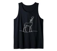 Antilope en Art Linéaire - Dessin Minimaliste Animalier Débardeur