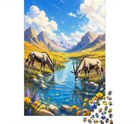 Antilope Paysage 1000 Pièces Mini Puzzle pour Adultes | 52x38cm Carton, Décoration de la maison, Coupe précise, Cadeau de rassemblement, Entraînement cérébral