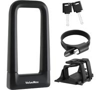 Antilvol En U Pour Velo Valuemax Avec Revetement En Silicone, Antivol De Velo Noir Avec Support De Montage Robuste, Serrure De Velo Avec Sangle Pour Bicyclette, Moto