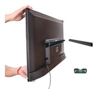 Antimbee Support Mural TV de 32 à 75 Pouces, Support Mural sans Cheville, Niveau à Bulle Inclus, Max VESA 400 x 400 mm, Universel Compatible avec la Plupart des écrans LED LCD OLED Plats et incurvés