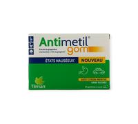 Antimetil Gom Etats Nauséeux Goût Citron-Menthe Sans Sucres 24 Gommes à Sucer