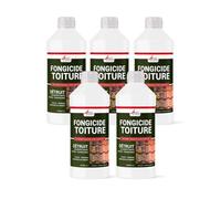 Antimousse Toiture Ultra Concentré - Élimine Mousses, Lichens et Algues - Traitement Toit Tuiles, Ardoises, Façades - 5 L (5 x 1L) - ARCANE INDUSTRIES
