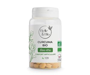 ANTIOXYDANT & ARTICULATION - Curcuma Bio & Pipérine (Poivre Noir) - 338 mg de Curcuma par comprimé - 120 comprimés - Certifié Bio par Ecocert - Fabriqué en France