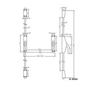 Antipanique CROSS-BAR 89 L900 2points argent - - 890200-01-0Z