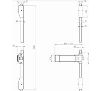 Antipanique PUSHBAR 90+ L845 3PTS argent - JPM - PJ3000-08-0A
