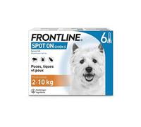 Antiparasitaire Spot On Dog S 2-10 kg 6 pipettes 0,67 ml