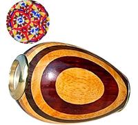 ANTIQLICIOUS Kaléidoscope en bois en forme d'œuf - Kaléidoscope décoratif artisanal pour adultes - Art optique élégant de collection