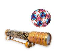 ANTIQLICIOUS Kaléidoscope en laiton - Créez des designs vibrants et en constante évolution avec élégance artisanale - Pièce décorative parfaite pour tous les âges