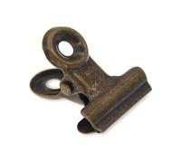 Antique Brass Small Bulldog Clips, 30Pack Hinge Clip 1 Inch Metal Binder Clips Silver Paper File Clips for Magazines, Office and Home Kitchen (Bronze
