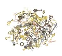 Antique Bronze Clés Charme Pendentifs Ensemble Formes Aléatoires Tailles Charms Clé Accessoires Faits À La Main (100 Pcs)