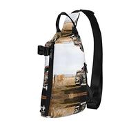 Antique CarTest Tube Diagonally Sling Bag, Bandoulière Sling Sac À Dos Épaule Poitrine Sac pour Femmes Hommes, Voyage Randonnée Daypack