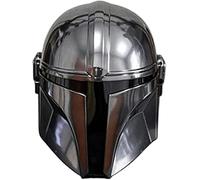Antique Collection Casque mandalorien en acier avec doublure et mentonnière pour jeux de rôle - Noir - Circonférence : 66 cm (environ), noir