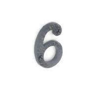 Antique en fer forgé noir effet pas 6 numéro de porte