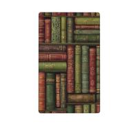 Antique European Libraries Vintage Book Spines Single Toggle Blank Wall Plate Light Switch Cover Decorative 1 Gang for Kitchen Room Bathroom Size 11.4x7cm