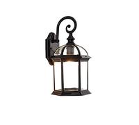 Antique European Style E27 Outdoor Wall Sconces With Glass Lampshade Ip55 Waterproof Wall Mounted Lights For Backyard Patio Doorway Wall Sconces Fixture/Black