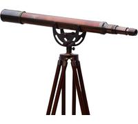 Antique Harbour Master Télescope vintage en laiton massif marine marine à barillet unique finition cuivre et marron (Télescope à barillet unique
