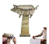 Antique-Inspired Pig Mini Tape Measure, Vintage Metal Pig-Shaped Retractable Measuring Tape, Cute Animal Portable Small Sewing Tapes for Crafts,Quilting,Tailoring,DIY Projects,Collectible Decor