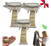 Antique-Inspired Pig Mini Tape Measure, Vintage Metal Pig Tape Measure for Sewing & Crafts, Retractable Animal Measuring Tape, Compact Pocket Size Tool for Tailors Quilters DIY Crafter (3 Pcs)