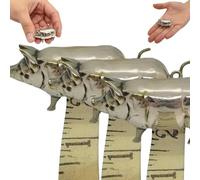 Antique-Inspired Pig Mini Tape Measure, Vintage Metal Retro Style Pigs Minis Tapes Measures, for Sewing & Crafts, Compact Quilting Tool Gift for Quilters Crafters & Collectors (3PC)