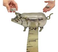Antique-Inspired Pig Mini Tape Measure, Vintage Metal Retro Style Pigs Minis Tapes Measures, for Sewing & Crafts, Compact Quilting Tool Gift for Quilters Crafters & Collectors (1PC)