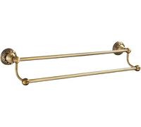 Antique Laiton Aluminium Ensemble D’Accessoires De Salle De Bain Crochet à Peignoir Porte-Papier Porte-Serviettes Porte-Serviettes Panier à Savon Salle De Bain Mon, Double Towel Bar