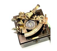 Antique Maritime Nautique Sextant Vintage Marine Astrolabe Instrument de Navire