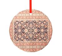 Antique Orientaliste Art Print Round Glass Pendant - Arbre de Noël Suspendu Ornement pour Vacances, Maison, Bureau, Noël, Pâques