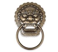 Antique Pur cuivre tête de Lion heurtoir de Porte Vintage Bronze antirouille poignée de Porte rétro Porte Anneau pour Cour Villa Porte d'entrée décoration